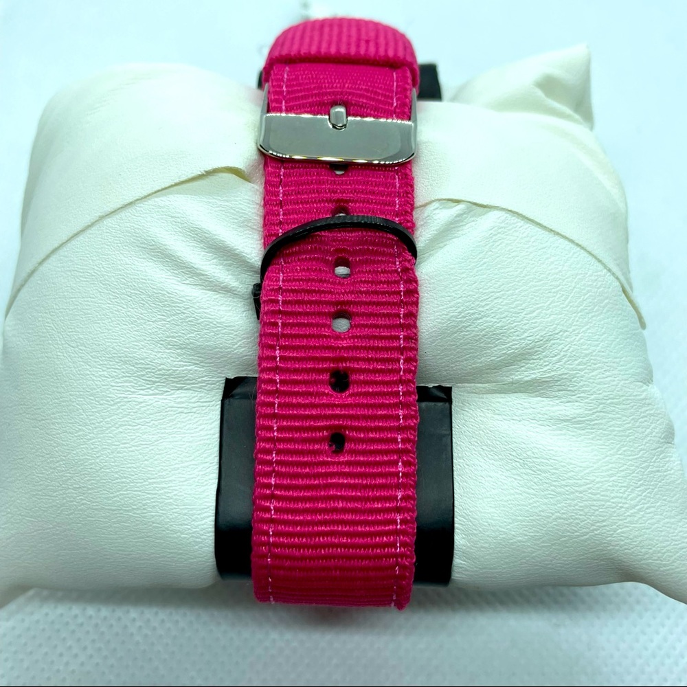 Disney Minnie Mouse Watch Pink Nylon Band NWT - Picture 3 of 6